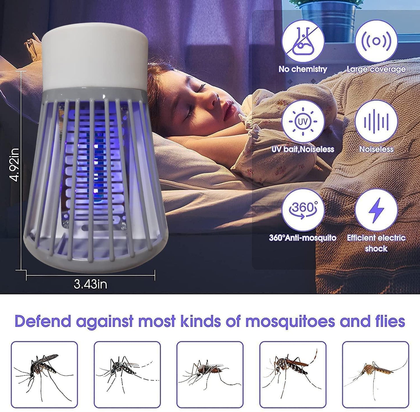 ZapNest Mosquito Killer USB Lamp