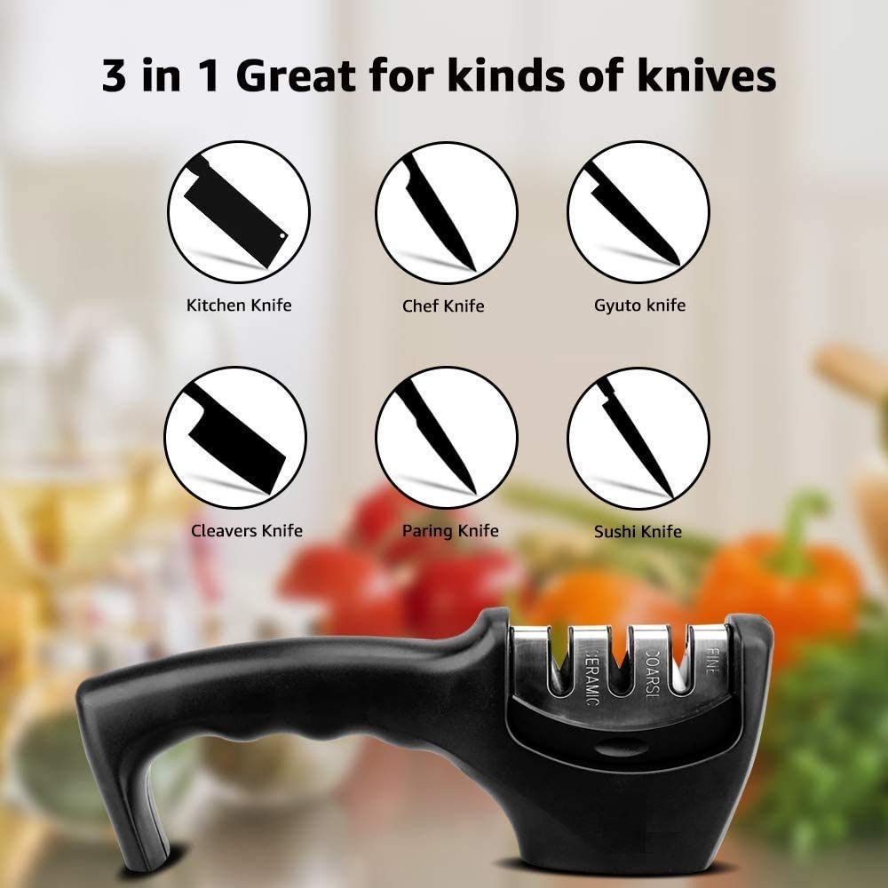 Knife Sharpener Tool - 3 Stage Manual