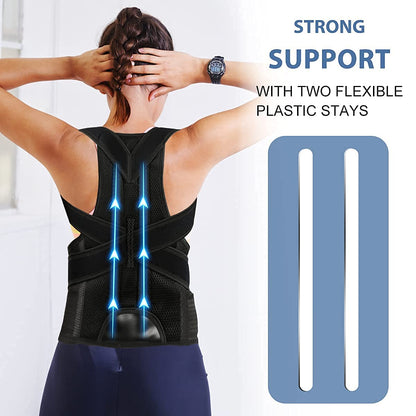Back & Abdomen Support Pain Relief Posture Corrector Belt