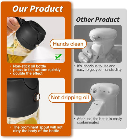 2 in 1 Glass Oil Dispenser 500ml